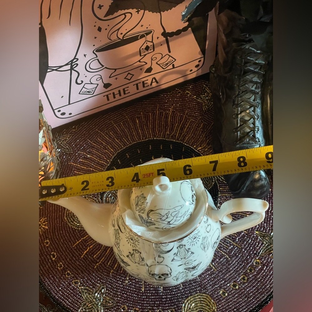 PARK CHATEAU NEW Mystical Moon Gypsea Witchy Boho Unique Teapot W/Gothic Motifs - Picture 9 of 12
